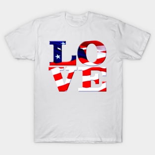 LOVE  - USA Patriotic Collection T-Shirt